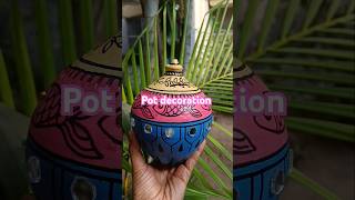 Pot decoration art artisticpainting decoration craft [upl. by Saffian]