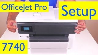 HP OfficeJet Pro 7740 Unboxing and Setup  Wireless Wide Format AllinOne Printer [upl. by Neerroc]