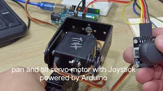 Pan and tilt axis with MG995 Servo motor and Arduino UNO [upl. by Annodal304]