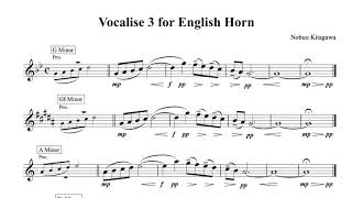 Vocalise 3 For English Horn コーラングレの為のヴォカリーズ３ [upl. by Nnylaf]