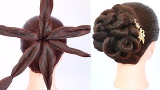 new latest messy bun hairstyle with amazing trick  party hairstyles  new hairstyle  hairstyle [upl. by Wayolle]