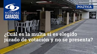 ¿Cuál es la multa si es elegido jurado de votación y no se presenta [upl. by Anneh]