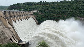 Srisailam dam and waving hands to ap CM chandra babu naidu 😎srisailam cbn apcm [upl. by Hayyifas]