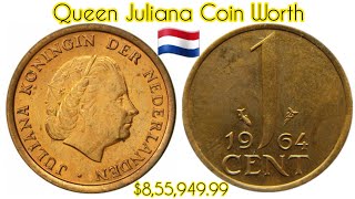 Queen Juliana One Cent Coin 1964 Netherlands Rare Coin Value and Worth  Unique Coin Of Netherlands [upl. by Nayra685]