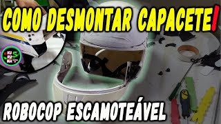 Desmontagem do capacete Robocop Escamoteavel [upl. by Atinrahc]