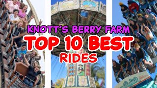 Top 10 rides at Knotts Berry Farm  Buena Park California  2022 [upl. by Sutphin]