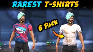 MOST RARE TSHIRTS IN FREE FIRE 🔥 [upl. by Nbi]