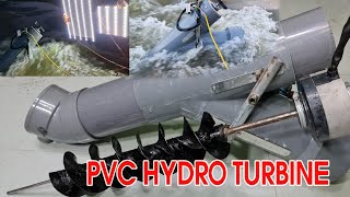 Build a PVC Pipe Hydro Turbine Generator  Free energy  Clean energy [upl. by Oiramej]