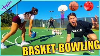 BASKETBALL BOWLING CHALLENGE Part 2 Ft Stephania Ergemlidze [upl. by Sashenka19]