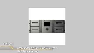 AK380A HP MSL4048 2 LTO4 Ultrium 1760 SAS Tape Library [upl. by Derfla482]