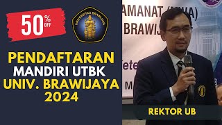 PENDAFTARAN MANDIRI NILAI UTBK UNIV BRAWIJAYA TAHUN 2024 PELUANG 50 [upl. by Assetal8]