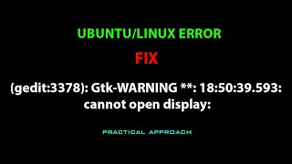 LINUX GtkWARNING  185039593 cannot open display [upl. by Rosinski412]