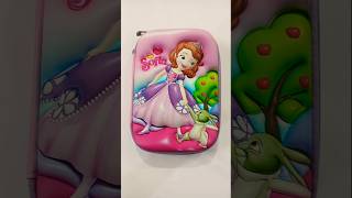 Princess sofia jumbo pencil box with filling stationery stationery schoolsupplies cutestationary [upl. by Daegal]