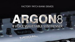 Modal Electronics Argon8 Factory Patch Bank Demos [upl. by Welford227]