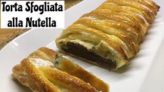 SFOGLIATA ALLA NUTELLA in 5 minuti NUTELLA PUFF PASTRY [upl. by Nnayd]