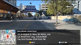 Driving In Reno Virginia Street From Plumb To Comstock [upl. by Koziarz337]