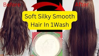 How To Get Soft amp Silky Hair Naturally At Home  Frizzy Hair To Smooth Hair haircare silkyhair [upl. by Rifkin]