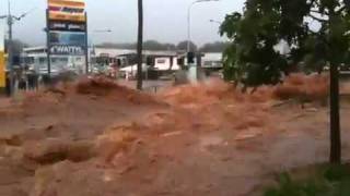 Rodeo being washed away during the Toowoomba Floods [upl. by Ettecul]