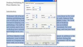 BTX4C1 Advanced Word 2007  Margins and Indenting [upl. by Onofredo605]