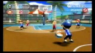 Wii Sports Resort Basketball vs Shinta  Level 2500  2011 [upl. by Enyalahs72]