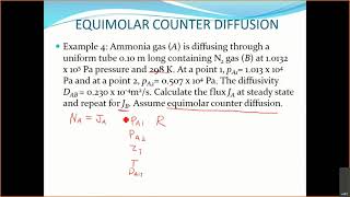 Equimolar counter diffusion Example 4 [upl. by Lienahs]