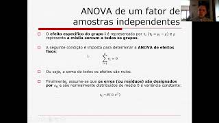 1 ANOVA de um fator de amostras independentes Aula 1 [upl. by Reinhardt]