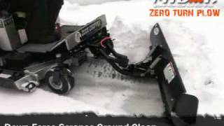 ZTR snow plow for any zero turn mower by Mibar Products [upl. by Annavas272]