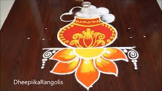 Mattu Pongal Kolam 2022 Sankranthi Muggulu Bhogi kundala muggu Gangireddu Muggu [upl. by Brittan898]