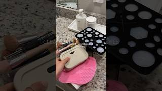 clean my makeup brushes with me makeupbrushes cleanwithme makeupbrushcleaning asmrcleaning [upl. by Savanna]