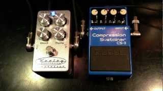 Keeley C4 Compressor vs Vintage MIJ Boss CS3 Compressor [upl. by Dleifrag]