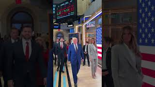 US Presidentelect Trump set to ring opening bell at New York Stock Exchange [upl. by Charin]