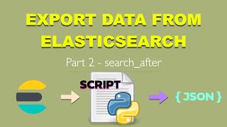 Export data from Elasticsearch  searchafter [upl. by Lucita]