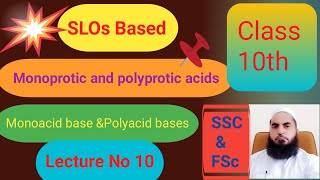 Monoprotic and poly protic acids and mono acid base and poly acids base [upl. by Arremat]