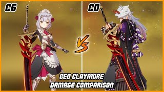 Arataki Itto C0 and Noelle C6 Damage Comparison  Genshin Impact [upl. by Yasdnyl]