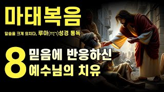 마태복음 8장 믿음에 반응하신 예수님의 치유  성경듣기  듣는성경  성경말씀  읽어주는성경  성경읽기  성경통독 [upl. by Yuma366]