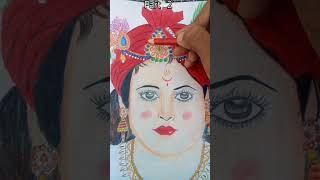 part 2 Krishna ji beautiful drawing🥰❤️art drawing viralvideo love painting [upl. by Nosirrah]