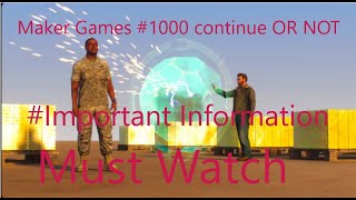 GTA 5  Maker Games 1000  Important Announcement  ‪MakerGamesOfficial wesupportmakergames [upl. by Zoara]