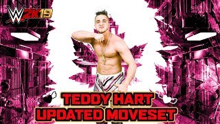 WWE 2K19 Teddy Hart Updated Moveset [upl. by Merlin]