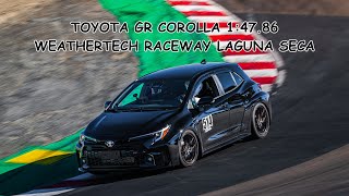 GR Corolla  14786 at Weathertech Raceway Laguna Seca 102923 4K [upl. by Adnamaa]