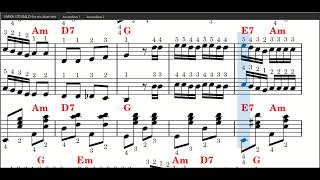 Varka Sto Gialo  sheet music for accordion duet [upl. by Anbul]