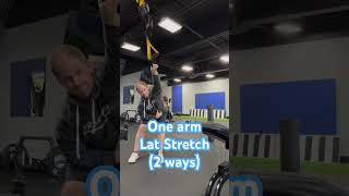 Try this lat stretch with a TRX or rings or a door jamb or squat rack [upl. by Tani]