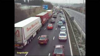 Channel Tunnel Travel Chaos on M20 Motorway December 19th 2009 [upl. by Washko]