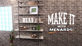 Industrial Pipe Bookshelf  Make It With Menards [upl. by Forster]