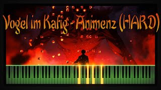 Vogel im Kafig  Attack on Titan Piano Tutorial Synthesia  Animenz [upl. by Anairam]