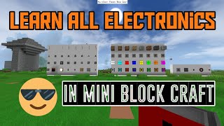 Learn all the electronic in  mini block craft  Verify Gamer [upl. by Torry840]