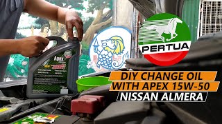 How Change Oil Nissan Almera 2016 using Pertua Oil [upl. by Medeah]