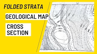 Geological map profile and cross section  Folded strata [upl. by Keifer443]