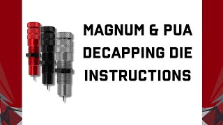 MIGHTY ARMORY  Instructions  Magnum amp PUA Universal Decapping Die [upl. by Itsim]