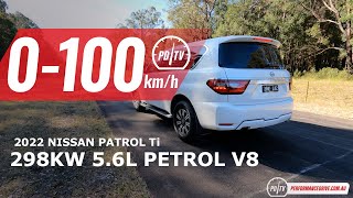 2022 Nissan Patrol Ti 0100kmh amp engine sound [upl. by September]