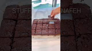 viral brownies stuffed with Knafeh kunafa knafeh dessert sweet cake brownie shorts viralre ￼ [upl. by Atsirtal]